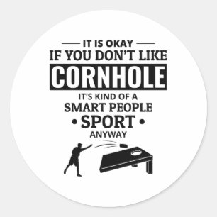 Cornhole Bean Bag Toss Outdoor Lawn Game Classic Round Sticker
