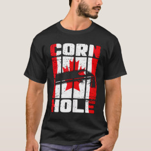 Cornhole board bags Canada flag Canadian  men wome T-Shirt