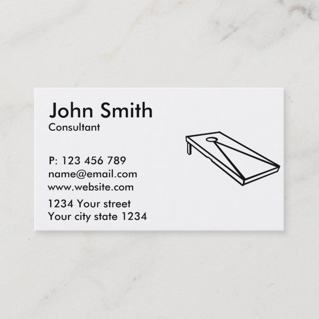 Cornhole Business Card (Front)