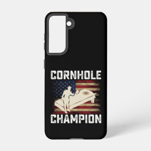 Cornhole Champion American Flag USA 4th OF July Samsung Galaxy Case