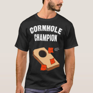 Cornhole Champion Funny Bean Bag Toss T-Shirt