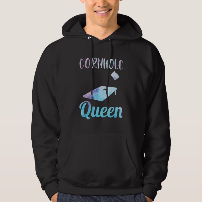 Cornhole Corn Hole Cornhole Queen Hoodie (Front)