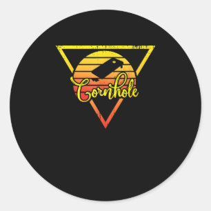 Cornhole Corn Hole Vintage Retro Classic Round Sticker