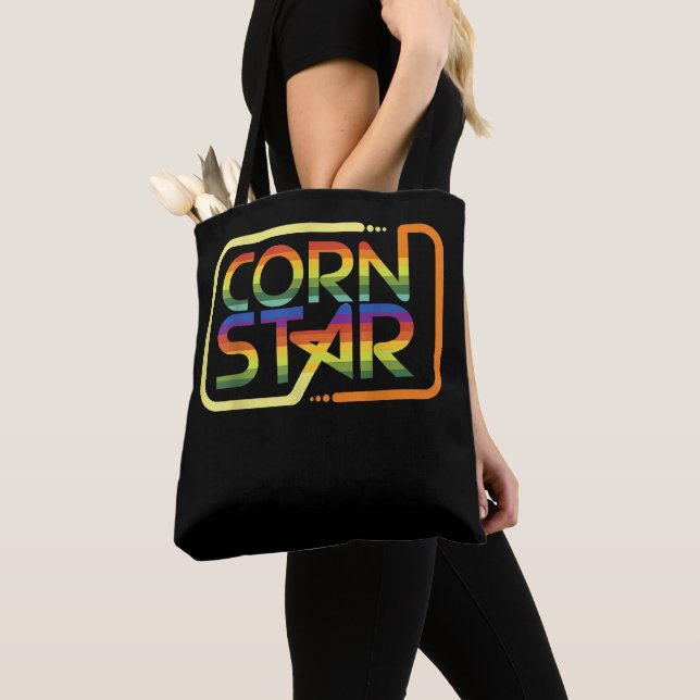 Cornhole Corn Star Tee Cornhole Tee  Tote Bag (Close Up)