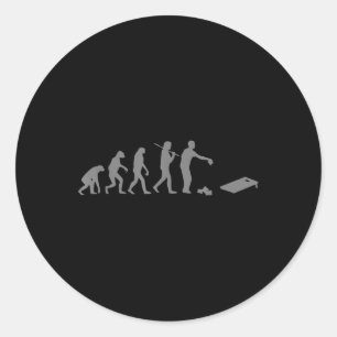 Cornhole Design For Men Women Kids Corn Hole Playe Classic Round Sticker