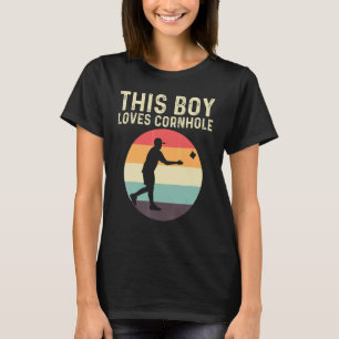 Cornhole Designs For Boys Kids Bean Bag Toss Playe T-Shirt