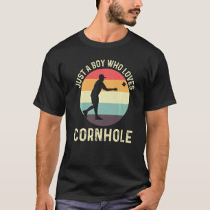 Cornhole Designs For Boys Kids Bean Bag Toss Playe T-Shirt