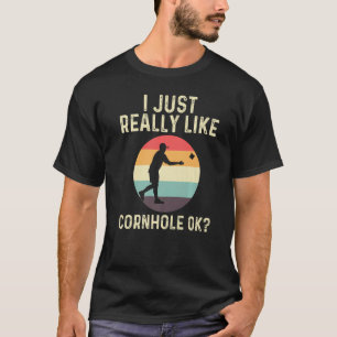 Cornhole Designs For Men Women Bean Bag Toss Playe T-Shirt