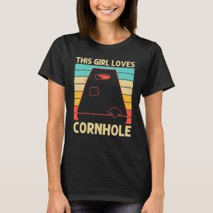 Cornhole For Girls Kids Sack Toss Game Bean Bag Pl T-Shirt