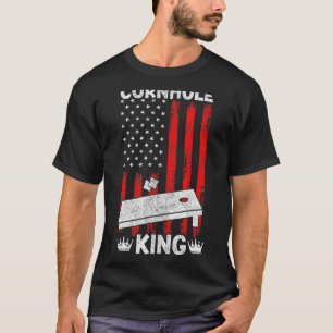 Cornhole For Men Bean Bag Board American Flag T-Shirt