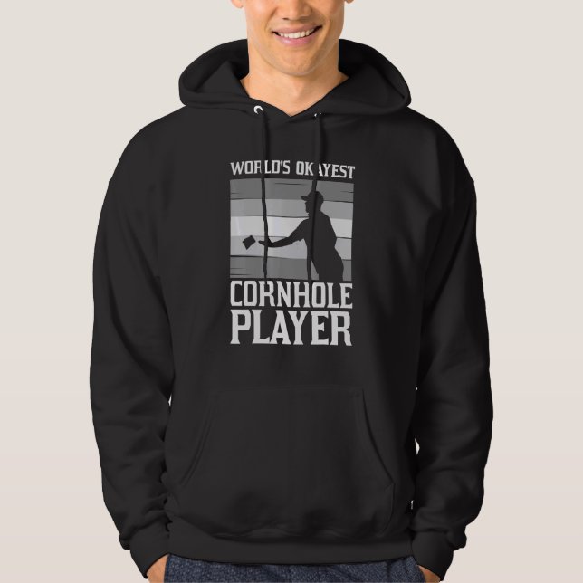 Cornhole For Men Women Bean Bag Toss Game Players Hoodie (Front)
