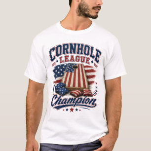 Cornhole league champion patriotic tee