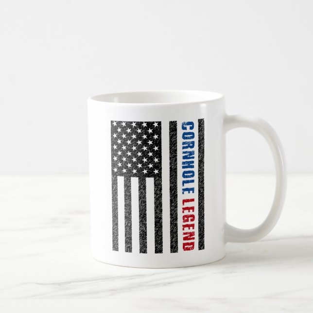 Cornhole Legend USA Coffee Mug (Right)