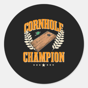 Cornhole outfit for cornhole champions classic round sticker