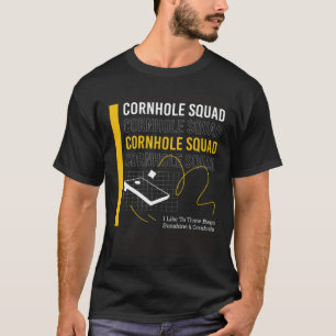 Cornhole Player Sack Tossing Throwing Bags Pullove T-Shirt