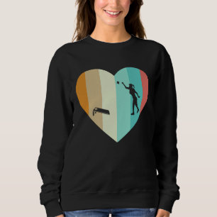 Cornhole Retro Heart Women Girl Cornhole Sweatshirt