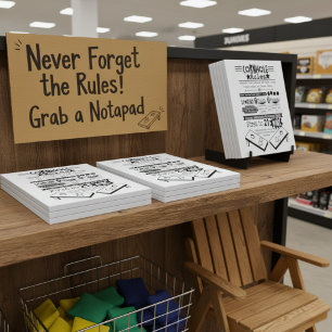 Cornhole Rules - 40-Easy Tear-Away Page Notepad