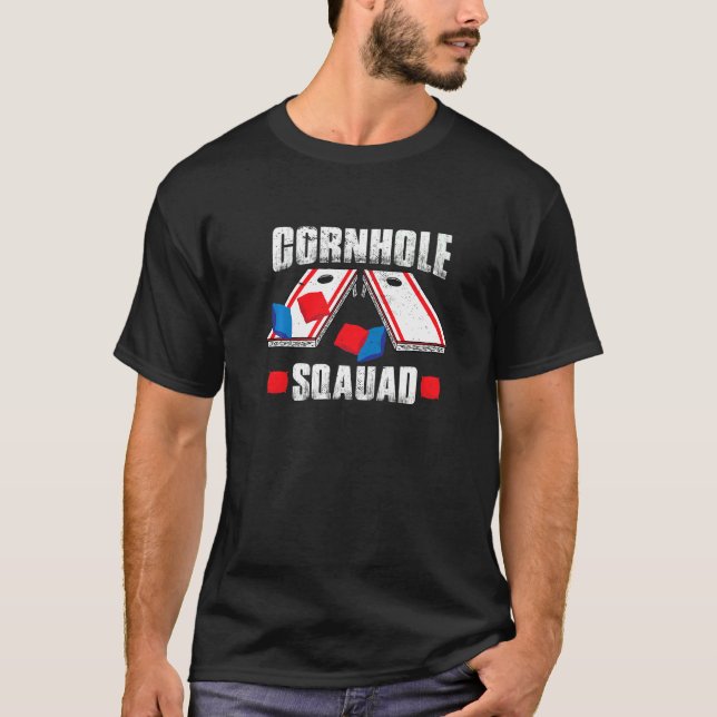 Cornhole Squad  Bean Bag Cornhole T-Shirt (Front)