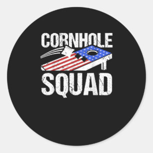 Cornhole Squad Cornhole Cornhole Player Classic Round Sticker