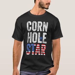 Cornhole Star Bean Bag Tournamen Usa T-Shirt