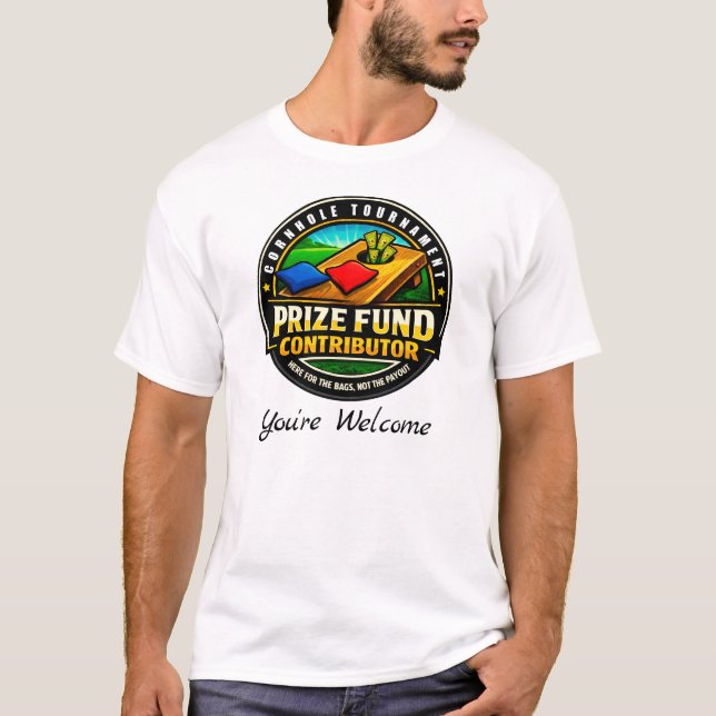 Cornhole Tournament Prize Fund Contributor T-Shirt (Front)