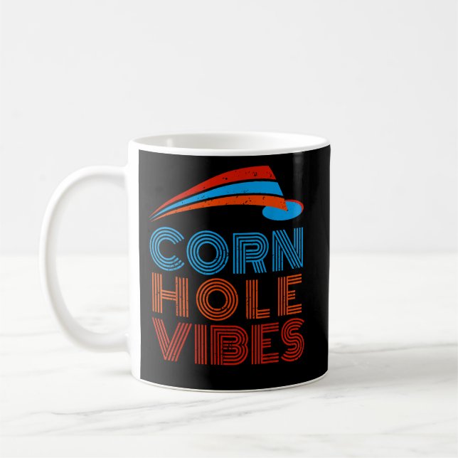 Cornhole Vibes Cornhole Cornhole Player Coffee Mug (Left)
