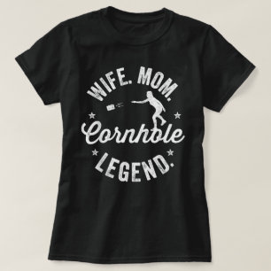 Cornhole Vintage Funny Wife Mum Cornhole Legend T-Shirt