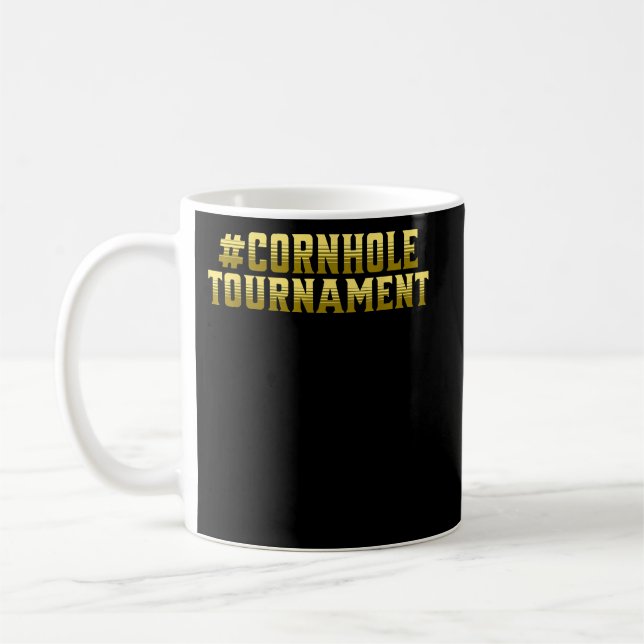 cornholetournament Funny Cornhole Coffee Mug (Left)