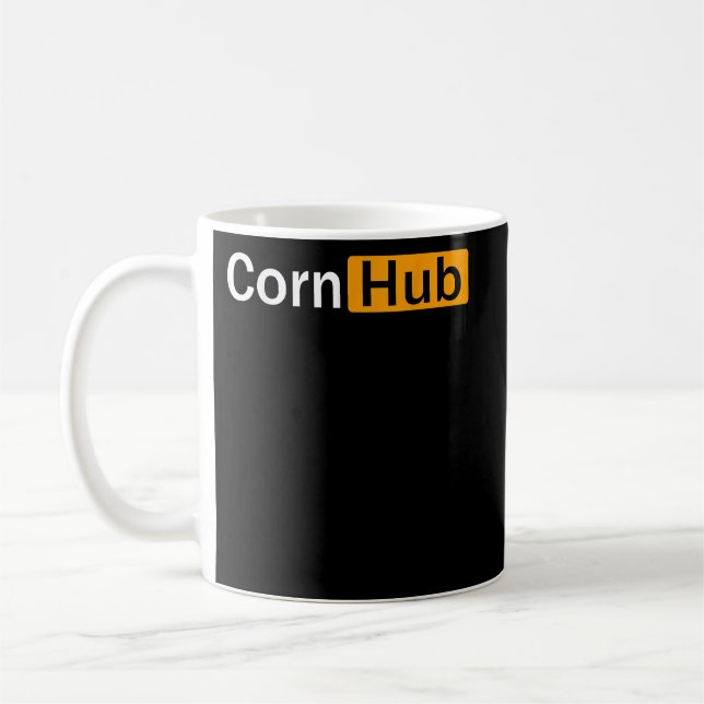 Cornhub Cornhole Cornholer Coffee Mug (Left)
