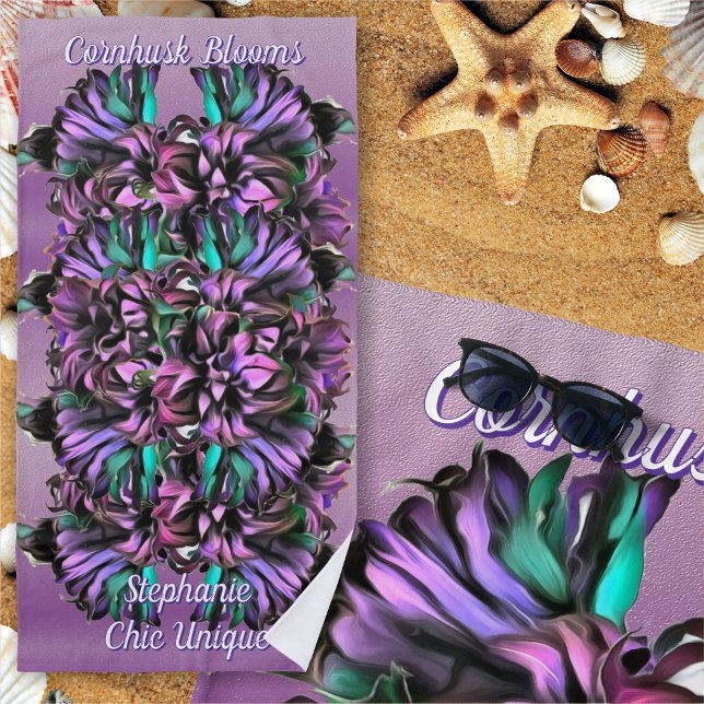 Cornhusk Blooms Chic Unique 2190  Beach Towel (Creator Uploaded)