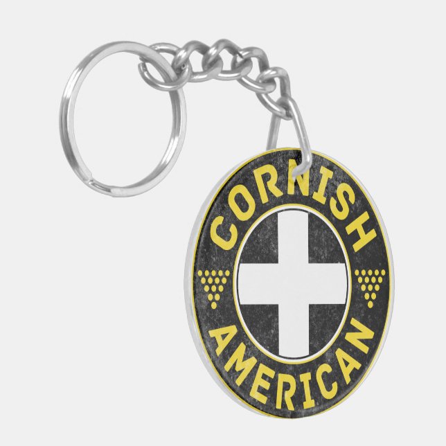 Cornish American Flag   Key Ring (Front Left)