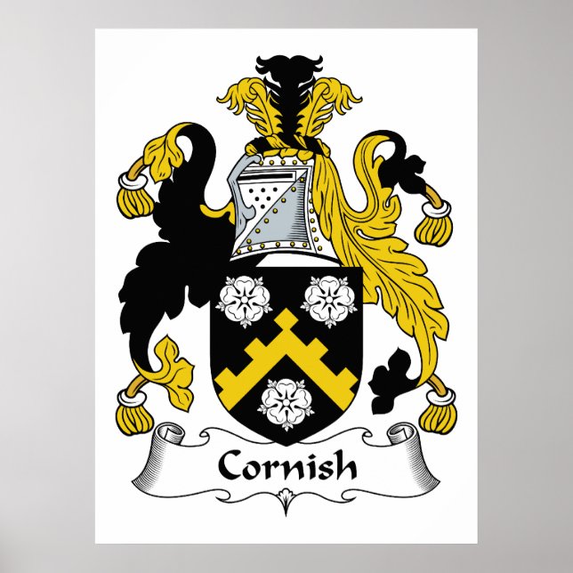 Cornish Family Crest Poster (Front)