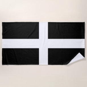 Cornish Flag (Cornwall) (County of England, UK) Beach Towel