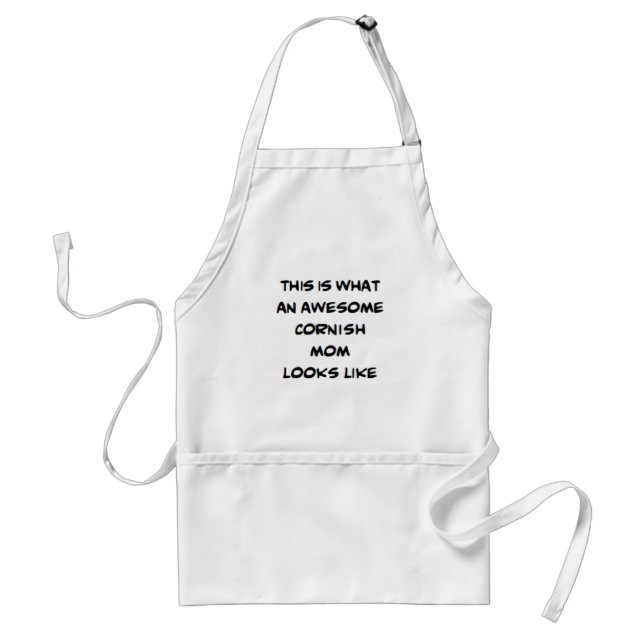 cornish mum, awesome standard apron (Front)