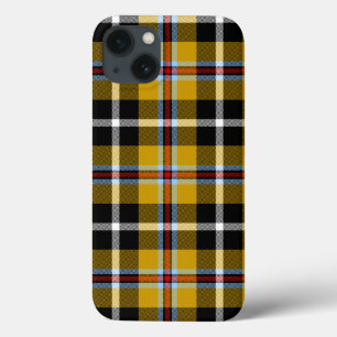 Cornish National Tartan Yellow and Black Plaid iPhone 13 Case