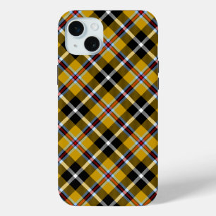 Cornish National Tartan Yellow and Black Plaid iPhone 15 Mini Case