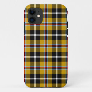Cornish National Tartan Yellow and Black Plaid iPhone 11 Case