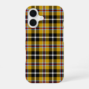 Cornish National Tartan Yellow and Black Plaid iPhone 16 Case