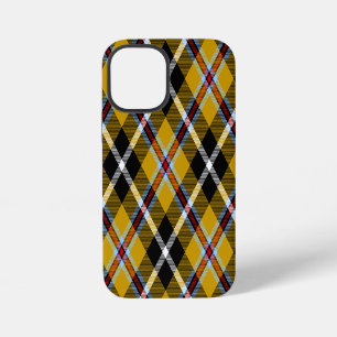 Cornish National Tartan Yellow and Black Plaid iPhone 12 Mini Case