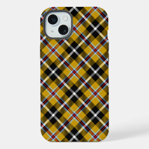Cornish National Tartan Yellow and Black Plaid iPhone 15 Plus Case