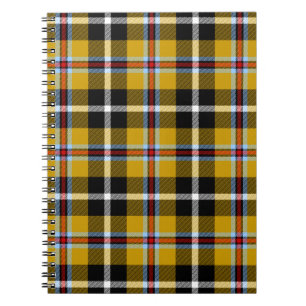 Cornish National Tartan Yellow and Black Plaid Notebook