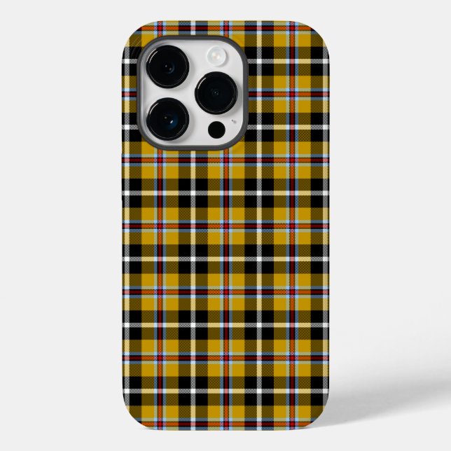 Cornish National Tartan Yellow Black Plaid Case-Mate iPhone Case (Back)