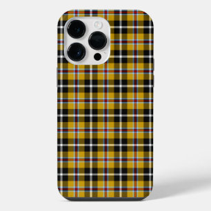 Cornish National Tartan Yellow Black Plaid iPhone 14 Pro Max Case