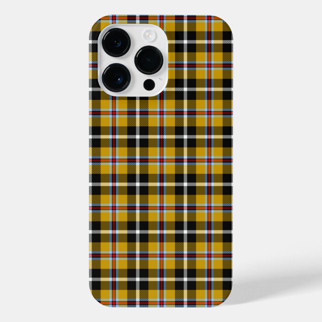 Cornish National Tartan Yellow Black Plaid iPhone Case (Back)