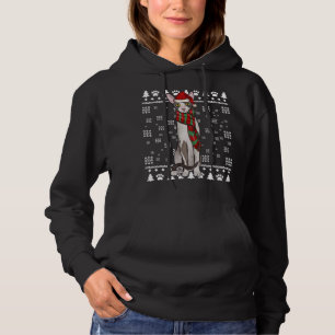 Cornish Rex Cat Santa Hat Xmas Ugly Christmas Hoodie