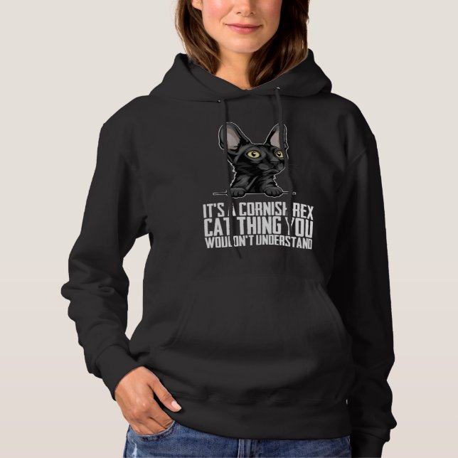 Cornish Rex kitten  Cornish Rexs  Cornish Rex moth Hoodie (Front)
