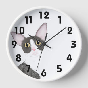 Cornish Rex Wall Clock