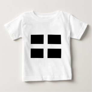 Cornish Saint Piran's Flag - Flag of Cornwall Baby T-Shirt