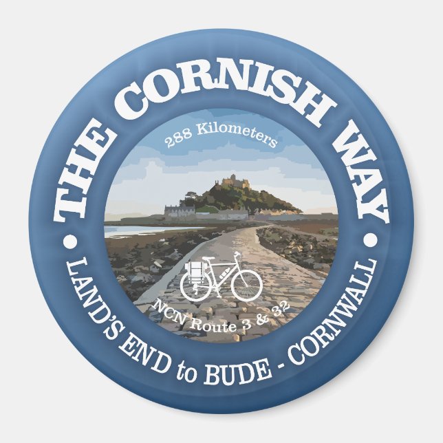 Cornish Way (cycling c) Magnet (Front)