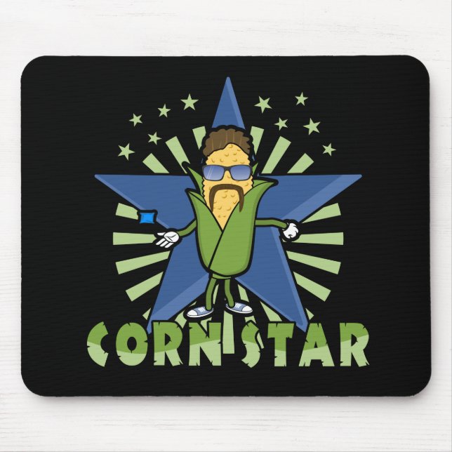 Cornstar Funny Cornhole Players Design Mouse Pad (Front)